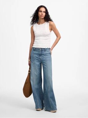 Madewell Wide-Sweep Trousers: Airy Denim Edition